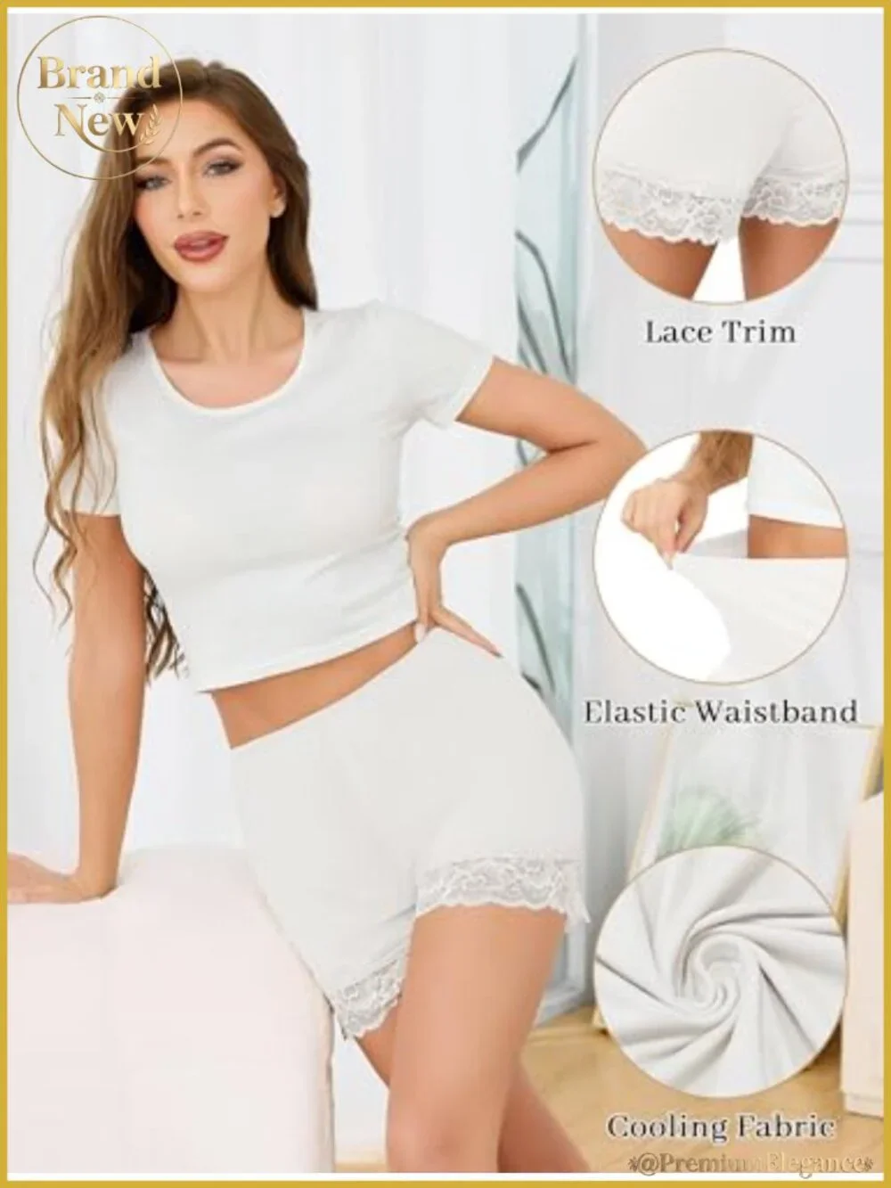 Women's Seamless Slip Shorts Boyshorts Anti-Chafing Lace Trim Cooling Underwear